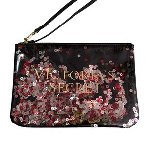 Victoria's Secret Black and Red Sequin Wristlet